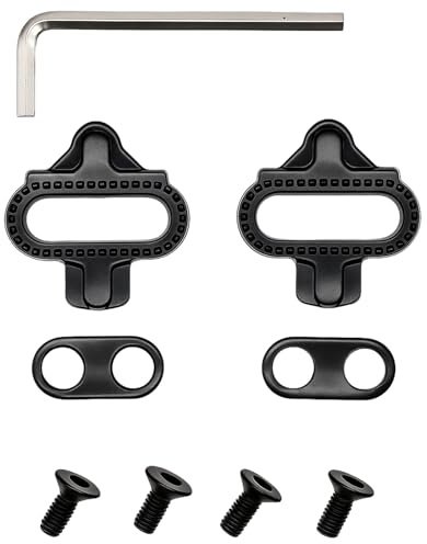 ALLY-MAGIC SPD Cleats mit rutschfesten, Fahrrad Schuhplatten Kompatibel mit SH51 SH56 Schuhe Klickpedale Cleat Set für MTB Mountain Bike Rennrad Clips Schrauben & Unterlegscheiben E24-ZXCXSP