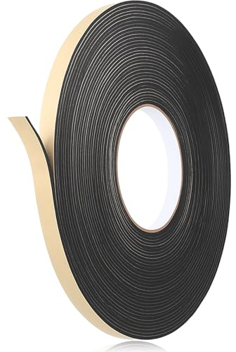 LXUEJIE1 Pcs Car Speaker Sealing Tape, 50Ft Speaker Foam Grip Tape | Foam Grip Tapes, Soundproofing Waterproofing Gasket Tapes Automotive Insulation Foams Gasket 2mm Thick 10mm Width, Black