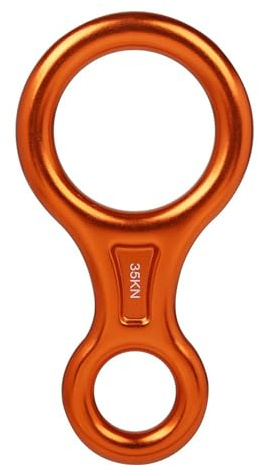 Xanorrg 35KN Arrampicata 8 Attrezzatura Assicurazione Discensore Strumento Discesa in Corda Doppia in Alluminio Resistenza per Arrampicata Roccia per Corde da 8-13 Mm Diametro Attrezzatura