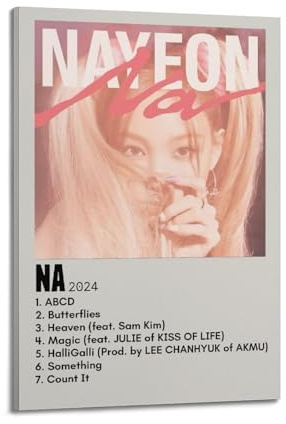 WEJWHHTHUU NAYEON NA - Póster estético para sala de estar, 40 x 60 cm, estilo marco