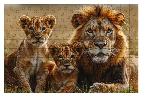 Puzzle 1000 Teile Löwe, Tier Puzzle 1000 Teile Erwachsene, Puzzel für Die Ganze Familie, Klassische Puzzles Geschicklichkeitsspiel, Holzpuzzle für Geschenke für Frauen, Männer, Deko Wohnzimmer -2299