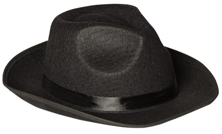 Boland - Chapeau mafia, gangster, Berlin, Babylone, truand, années 1920, feutre, carnaval, Halloween, fête costumée, costume, théâtre, déguisement, Noir