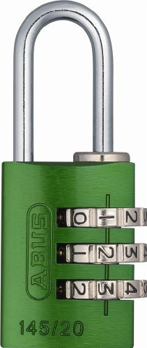 ABUS 145/20 C 20mm Body 3 Dial Resettable Combination Padlock, Green