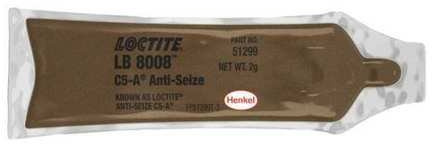 Loctite C5A Paste Anti-Seize Lubricant - 2 g Pouch - Food Grade, Military Grade - 51299 [PRICE is per EACH]