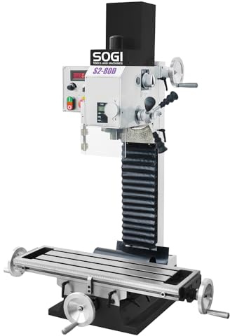 SOGI S2-80D Fraiseuse de banc perceuse fraise de comptoir professionnel transmission à engrenages