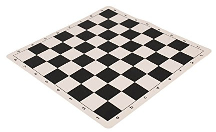 The House of Staunton Regulation Silicone Tournament Chess Board - 2.25 Squares Black & Natural