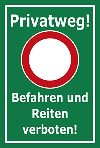 Melis-Folienwerkstatt Schild Privatweg - 30x20cm - Bohrlöcher - 3mm Aluverbund – 20 VAR S00359-010-E