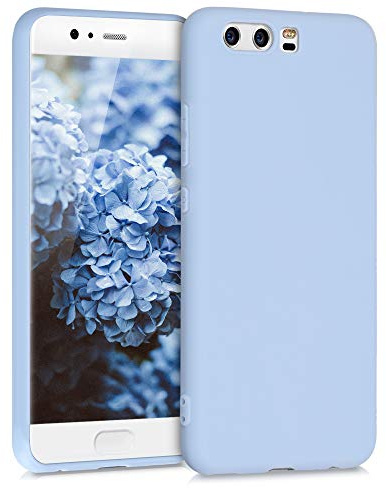 kwmobile Hülle kompatibel mit Huawei P10 Hülle - weiches TPU Silikon Case - Cover geeignet für kabelloses Laden - Hellblau matt