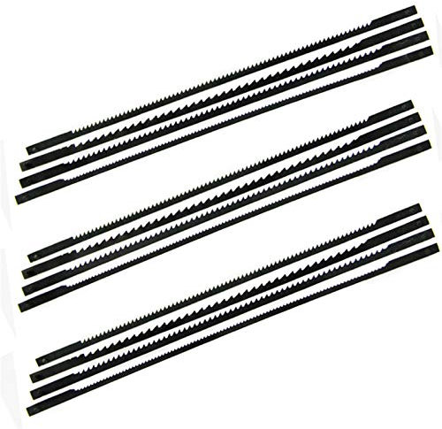 12pcs 5 125mm Pinned Scroll Saw Blades TPI 10/15/18/24 Power Tools Accessories for Woodworking ZRONG (Size : TPI 24)