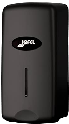 Jofel - Dispensador de Papel Higienico, 400 Toallitas Zig-Zag Tipo Z, V y W, Máxima Higiene Sólo se Toca la Toallia a Usar, Ahorro de Papel, Carcasa ABS Resistente, Valor AH77600-MT, Negro Mate