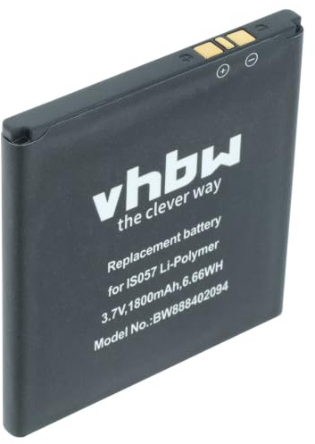 vhbw Akku Ersatz für Pax IS057 | für Barcodescanner POS (1800mAh, 3,7V, Li-Polymer)