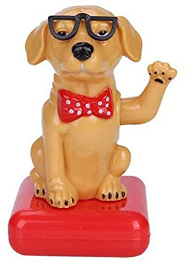 BYNYXI Solar Wackelfigur Hunde, Auto Armaturenbrett Deko Solarbetriebene Schreibtisch Auto Tanzfiguren Puppen Dekofigur Solarfigur Spielzeug für Büro Tischdeko Schreibtisch Auto Armaturenbrett Deko