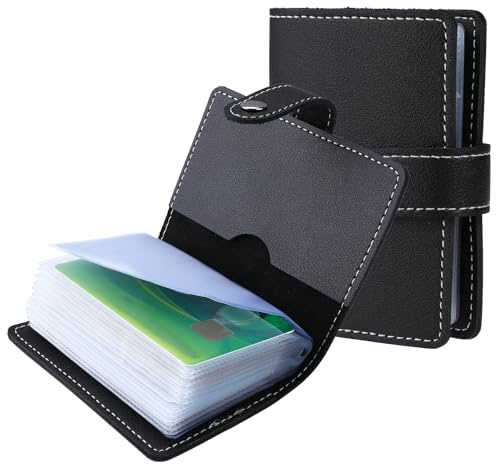 COMNICO Schmales Kreditkarten-Portemonnaie, Minimalistisches Schwarzes Vorderfach-Halter, Schlanke Brieftasche für Damen und Herren, Bargeld, Ausweis, Visitenkartenetui