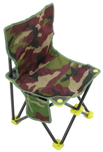 Sosoport Silla Plegable De Camuflaje Ligera con Bolsa De Transporte para Pesca Camping Playa Y Senderismo Diseño Compacto Portátil Fácil De Limpiar