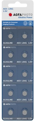Pile LR41 - Lot de 10 Piles LR41 / AG3 – Piles Bouton LR41 Alcalines - Pile AG3 pour Montres, Thermomètres et Dispositifs Électroniques – Piles Montre 192 – SR41W