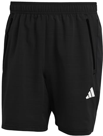 adidas Men's Train Essentials Woven Melange Shorts, Black Melange, XXL