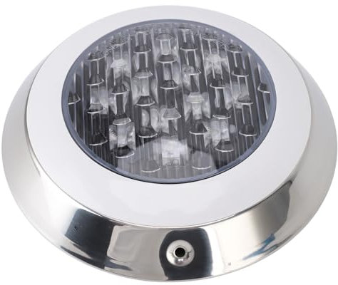 Tauchbare Schwimmbadbeleuchtung, IP68 Wasserdichte LED-Poolbeleuchtung, Dekorative Unterwasser-Poolbeleuchtung mit Fernbedienung, 10 Zoll 120 VAC 100 Fuß Kabel, Warme Farbe, (12W)