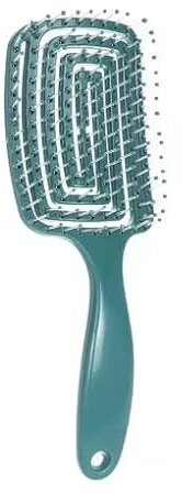 Cepillo de Pelo Antitirones, Cepillo Desenredante sin Tirones, Para Pelo Húmedo o Seco y Para Todo Tipo de Cabellos, Hombres, Mujeres y Niños (VERDE)