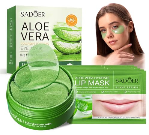 Shefave 24k Golden Eye Pads, Augenpads Gegen Augenringe, 60pcs Augenpads Hyaluron, Augenmaske Anti Falten Pflaster Mindern Falten Und Schwellungen, Eye Mask Befeuchten und Hydratisieren