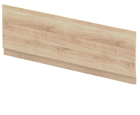 Balterley Wooden Front Bath Panel Covering with Plinth, 1800mm Bath Panel, Straight Front Bathroom Panels for Bathtub, Water Resistant Side Panels for Bathroom Baths and Soaking Tubs (Bleached Oak)