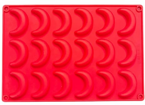 Vanillekipferl Backform Silikon| Silikon-Eiswürfelform Mit 18 Mulden Vanillekipferl Form Silikonform Vanillekipferl Backblech Süßigkeiten- Vanille Kipferl Und Pralinen