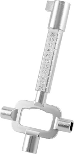 Duronge Clé universelle pour serrure cylindre mortaise et valve chauffage - 13,8 x 6,6 cm, cylindrique, outil serrurier