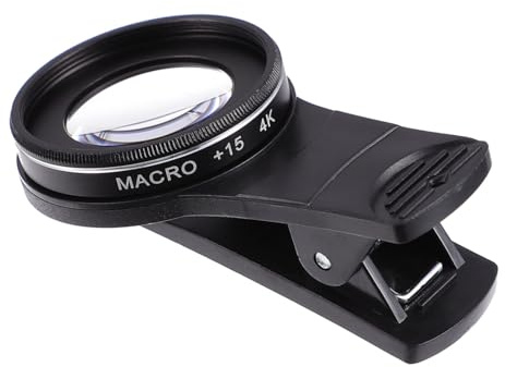 Gatuida Obiettivo Macro per Telefono 37mm HD 4k Clip in Alluminio Aeronautico Nero per Fotografia su Smartphone e Fotocamera