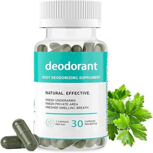 Desodorización Corporal, Desodorante de Cuerpo Completo, 30/60/90PCS Suplemento desodorizante corporal, Suplemento desodorante para mujeres y hombres, Ingredientes naturales (1)