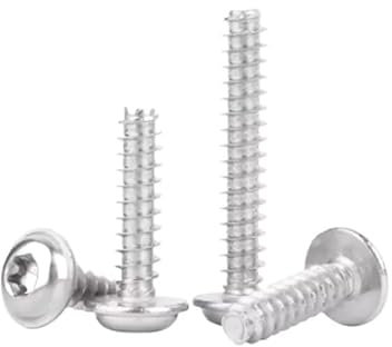 YINGDLEB 10–100 Stück M2 M2,6 M3 M4 M5 Edelstahl flaches Ende sechs Lappen runder Unterlegscheibenkopf Torx selbstschneidende Schraube for Kunststoff(10mm,M2 100pcs)