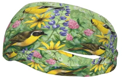 Modisches Sportschweißband, WHJDPP American Goldfinch Printing Stirnbänder absorbieren Schweiß für Männer und Frauen