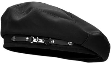 DOKRIN Baskenmützen & Barette für Damen,Schirmmützen für Damen,Schwarze Baskenmütze für Damen, perfekt für alle Jahreszeiten