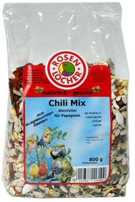 5X Papageifutter ChiliMix 800g, mit Chili, Vogelfutter