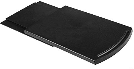 Kitchen Caddy Sliding Coffee Tray Mat, Under Cabinet Appliance Coffee Maker Toaster Countertop Storage Moving Slider - 12” Premium BPA Free Base Sliding Shelf with Smooth Rolling Wheels, Black