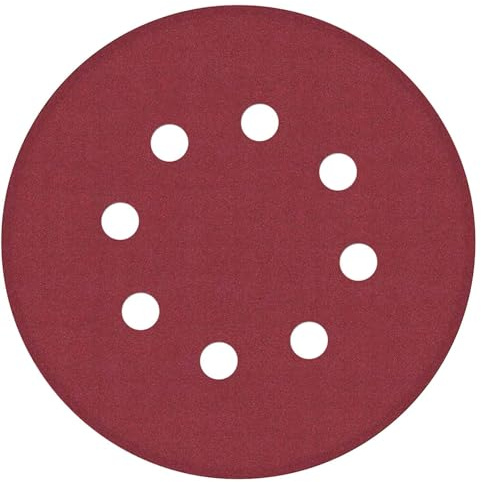 Maveek 125mm Sanding Discs 240 Grit, 5 Inch Orbital Sander Discs, 50 Pcs | Hook and Loop Sanding Discs for Orbital Sander, 8 Holes Round Sanding Pads, Orbital Sander Pads Sandpaper For Wood Paint Wall