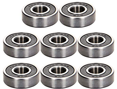 Othmro 8 st 6000-2RS djup skåra lager 10 x 26 x 8 mm, kullager dubbelt gummi tätat högkolstål