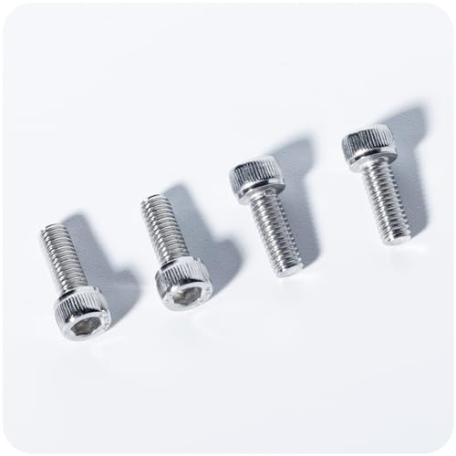 ZALOPA 304 Edelstahlschrauben für Fahrrad Scheibenbremse Bremssattel Schraube M6 x 16 mm B Säulen Schrauben Hex Scoket Adapter Teile Zubehör Bolzen Reparaturset Reparaturwerkzeug MTB Fahrrad Schraube