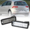 NSLUMO 2 weiße LED-Nummernschildbeleuchtung für Golf 4 IV 5 V 6 VI 7VII Polo III IV V P.assat B7 B8 CC Beetle Lupo für Seat Ibiza Leon Exeo Altea Canbus Led hintere Tag-Lampen