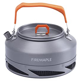 Fire-Maple XT1 Tea Kettle Camping Water Boiler for Coffee | Easy to Clean Hard Anodized Aluminum Cookware Set with Carrying Bag | Outdoor Hiking Picnic Tea Pot and Coffee Pot
