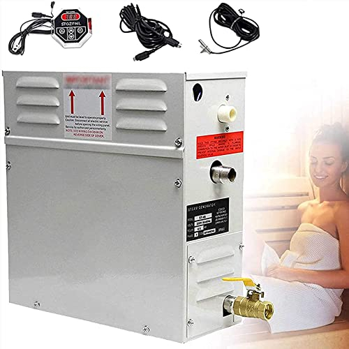 XDLYWUZIQ 3kw, 4.5kw, 6kw, 9kw, 12kw, 15kw, 18kw Kommerzielles Selbstentleerendes Dampfgenerator-Duschsystem Saunabad Spa， Wasserdichter Controller Für Das Saunabad Zu Hause,380V-18KW