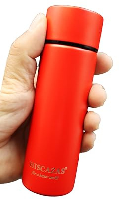 Vaso Térmico 150ml en Acero Inoxidable 316 – Botella Slim con Doble Pared y Revestimiento en Polvo Antideslizante Resistente a Arañazos – Portátil, Sin Fugas (Rojo)