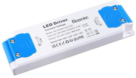 Led Transformador 24v 30w 230v A 24v 1.25A, Led Driver Ac A Dc Transformador Bajo Voltaje, G4, Mr16, Gu5 Para Iluminación, Compact Extreme Thinner