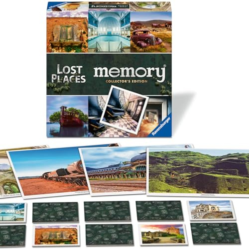 Ravensburger 23499 Collector's Memory® Lost Places - Il gioco di memoria di fama mondiale che porta da 2 a 8 giocatori dai 6 anni in su in alcuni dei luoghi perduti più belli del mondo