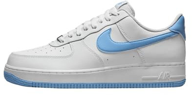 Nike Air Force 1 '07, Herren-Schuhe, Weiß, FQ4296-100, Weiß Hellblau, 47 EU