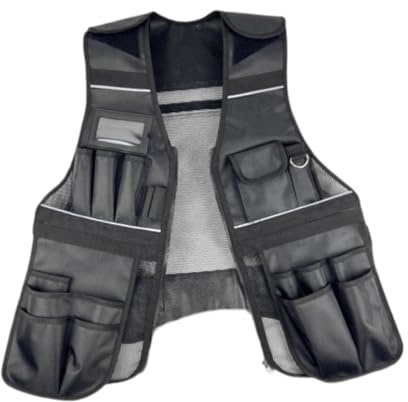 Baoblaze Tool Vest Multifunctional with Zipper Practical Adjustable Multi Pockets Vest Electrician Tool Vest for Carpenter Craftsmen