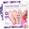 2 Pares Mascarilla Pies Exfoliante,Exfoliante & Hidratante Pie Peladura Máscara Por Seco Piel,Quitar Piel Muerta y Callos, Pedicura para Pies para Mujeres y Hombres(Rosas de lavanda)