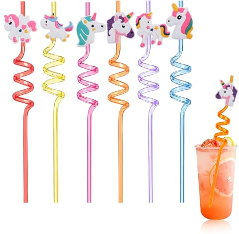 CATOR Pack 6 Pajitas reutilizables niños sin BPA,Pajitas reutilizables silicona, Pajitas, Pajitas reutilizables, Cañitas reutilizables, Palhinhas reutilizaveis, Reusable straw