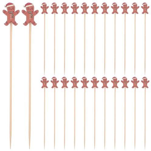 MAGICLULU 100 brochetas de cóctel: Palillos de Madera para cócteles, brochetas de Frutas, Palillos para Aperitivos, Copas de charcutería, decoración de Fiestas temáticas de Frutas.