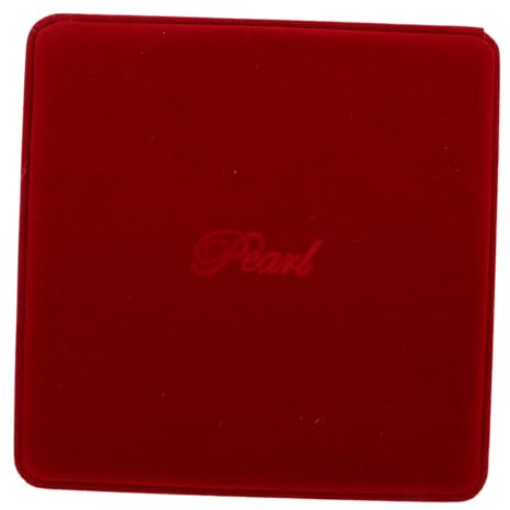 KOMBIUDA Caja de Terciopelo Rojo para Almacenamiento de Collar de Perlas, Organizador Portátil y Elegante para Joyas, Adecuado para Viajes y Bodas, Material Franela
