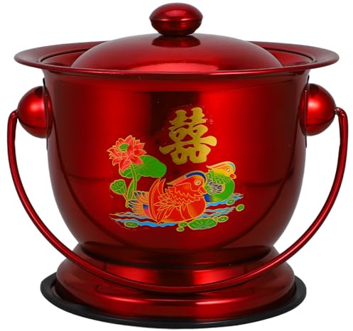 ibasenice Pot de Chambre Inox avec Couvercle Urinoir Portable pour Hommes Femmes Enceintes et Personnes Âgées Seau de Toilette Réutilisable pour Usage Domestique