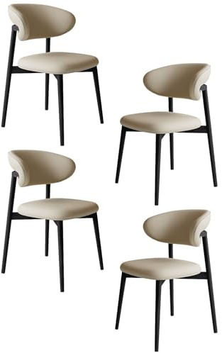 Modernt matbord & 4 trästolar set – snyggt kök och vardagsrum sittplatser bekväma fritidsstolar för hem och restaurang användning